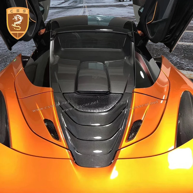 

CSSCAR New Fashion Mclaren 720s dry carbon rear engine hood fit for 2017-2021 Convertible version Mclaren 720s OEM Style bonnet