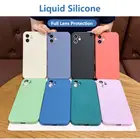 Чехол из жидкого силикона для Iphone 11 12 13 Pro Max Mini 7 8Plus X XS Max XR SE2