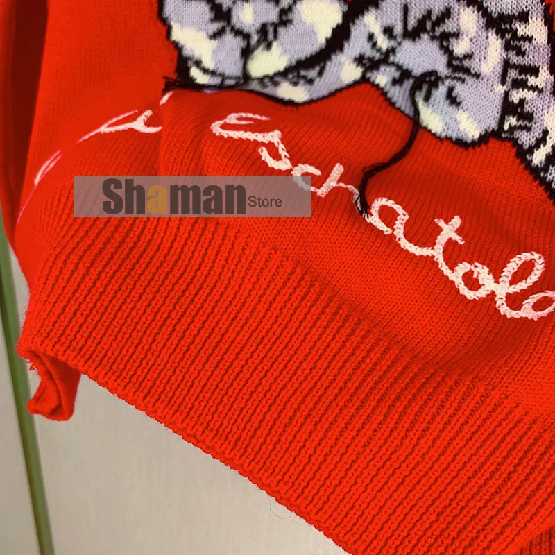 

Luxury designer sweater women autumn 2021 new runway branded fashion wool creatures jacquard long sleeve logoed woman sweaters