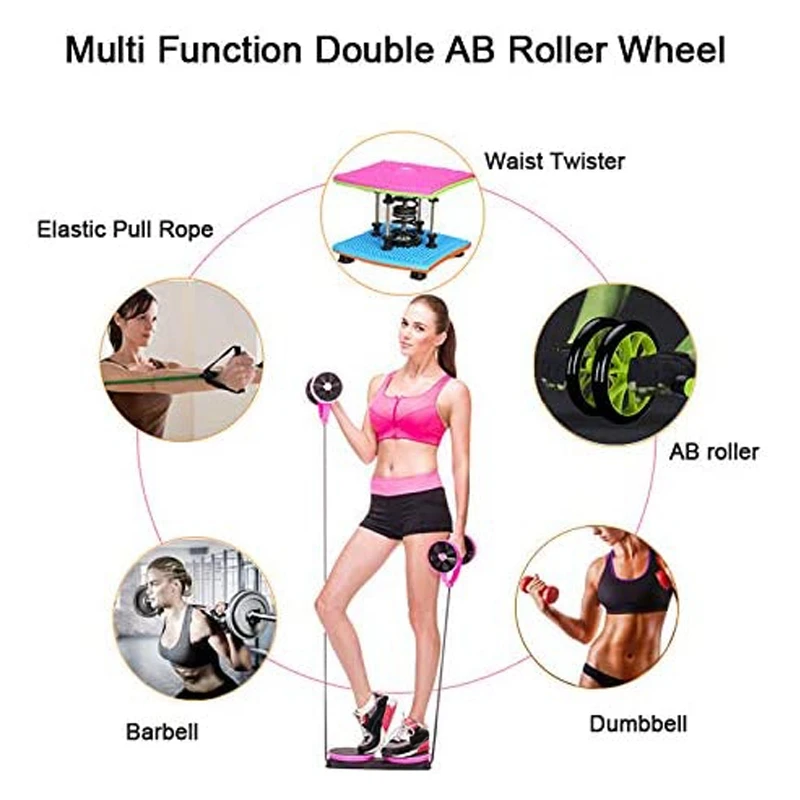

Ab Roller with Resistance Band Multifunctional Abinal Muscle Wheel Ab Machine Exercise Equipment