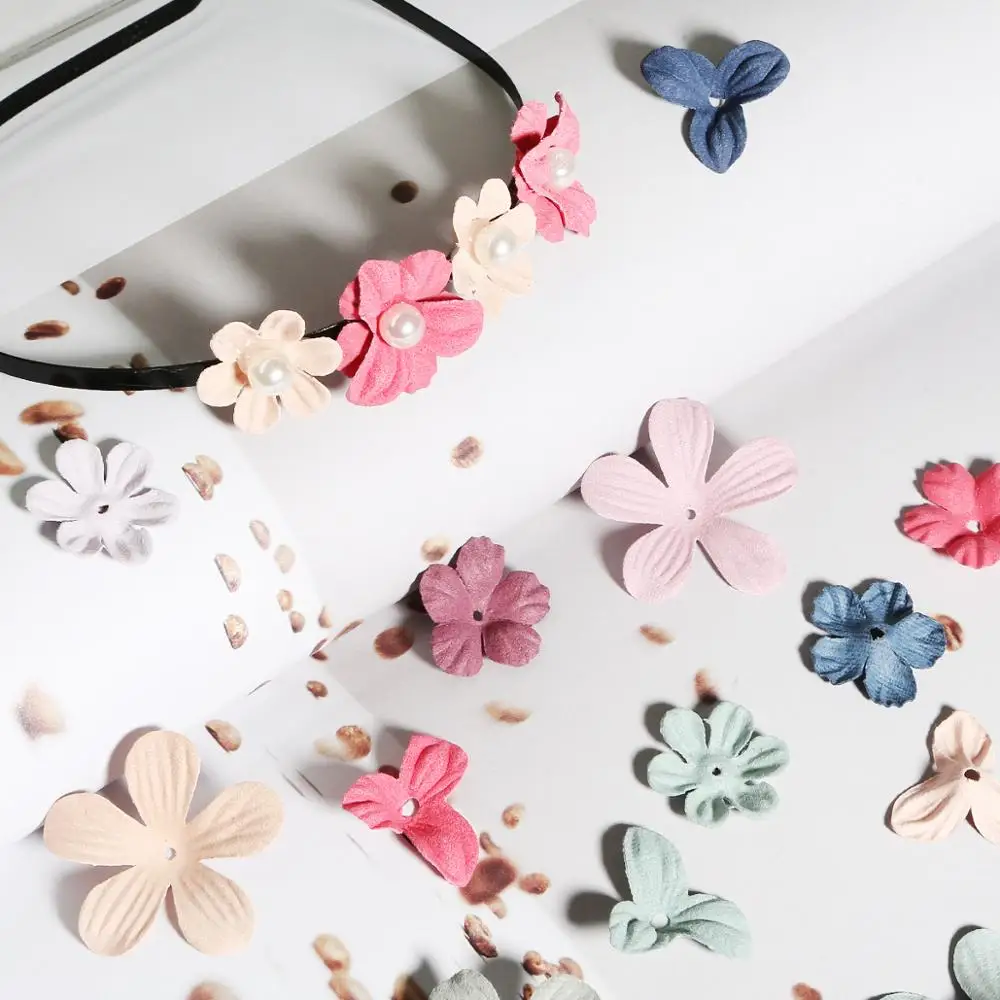 30 шт./лот изысканная ткань ручной работы лепестки цветов для рукоделия