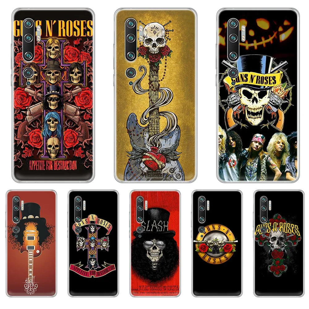 Чехол Guns N' Roses G R для XIAOMI mi 3 4 5 5X 8 9 10 se max pro a2 9T note lite | Мобильные телефоны и