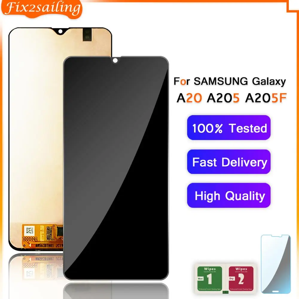 ЖК-дисплей для samsung galaxy A20 A205/DS A205F A205FD A205A сенсорный экран дигитайзер в сборе Super