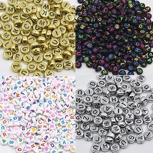 

100 Pcs Beads Acrylic Beads Cubes Alphabet Letter Bracelet Jewelry Making DIY Jewelry For Kids Children Beading/weaving toys
