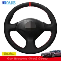 diy hand stitched black hige soft suede steering wheel cover for honda s2000 2000 2008 acura rsx type s 2005 civic si 2002 2004