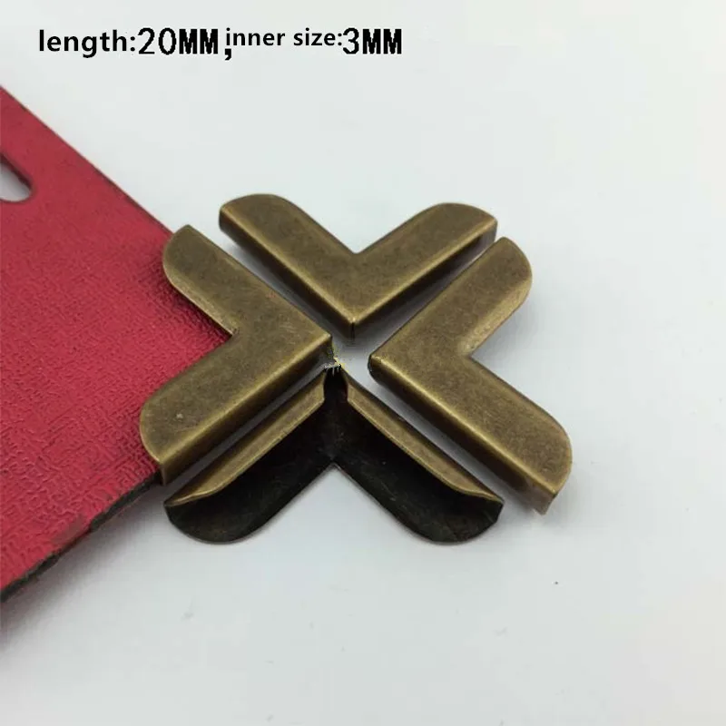 30 шт. бронзовые Защитные уголки для альбомов 20 х20х3 мм|Угловые кронштейны| |