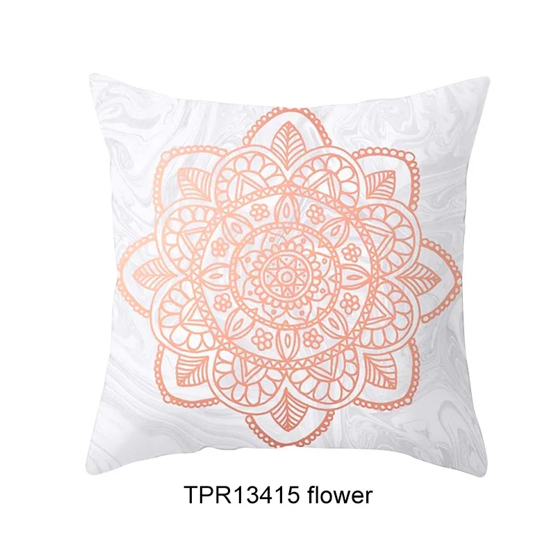 TPR13415 flower Простой геометрический стиль декоративные наволочки кожа домашний текстильная подушка чехол кровать бросок Декоративные 45x45 см - Цвет: TPR13415 flower