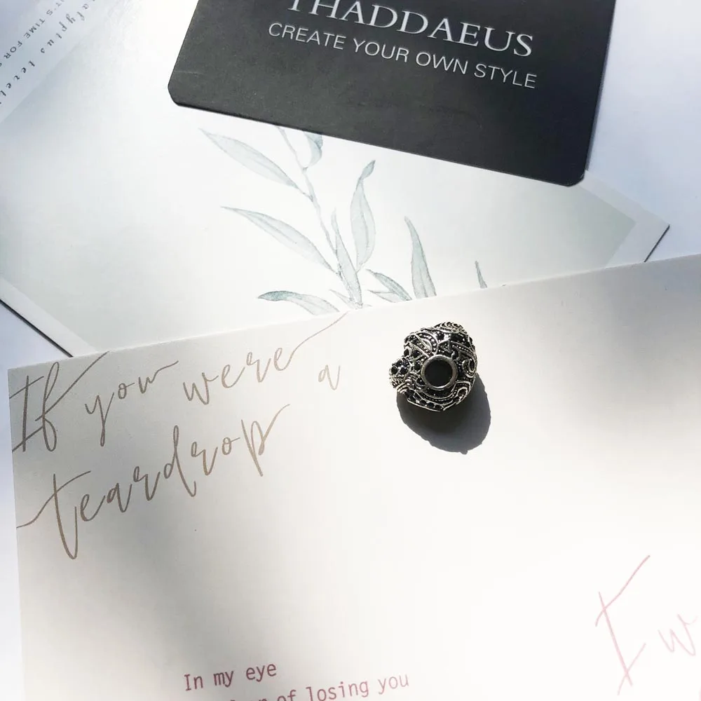 Шимпанзе черного бисера 2019 новые Серебрянные циркониевые подарок подходит