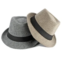 ht3958 retro fedora hat men women spring autumn jazz cap vintage trilby jazz hat derby chapeau fedoras black band hats for men