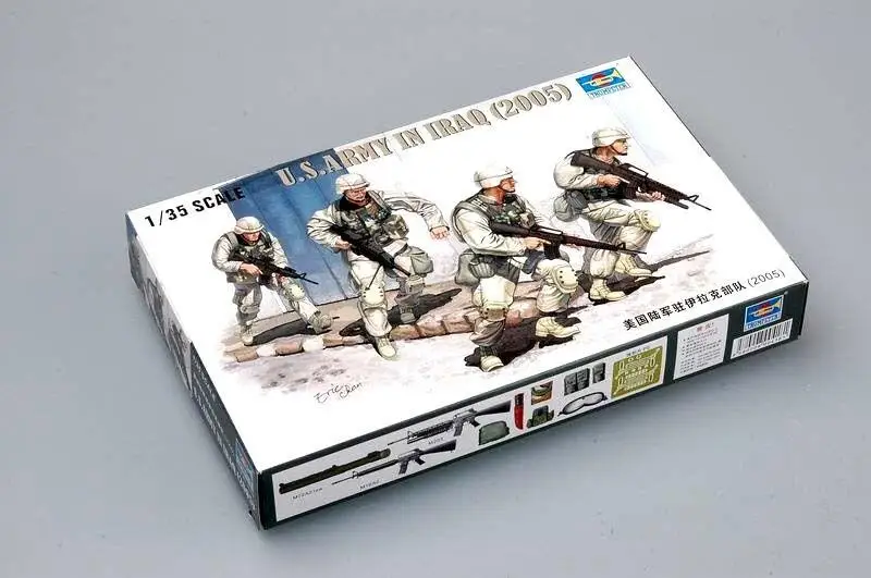 Трубач 00418 масштаб 1/35 набор пластиковых моделей армии США в Ираке (2005) |