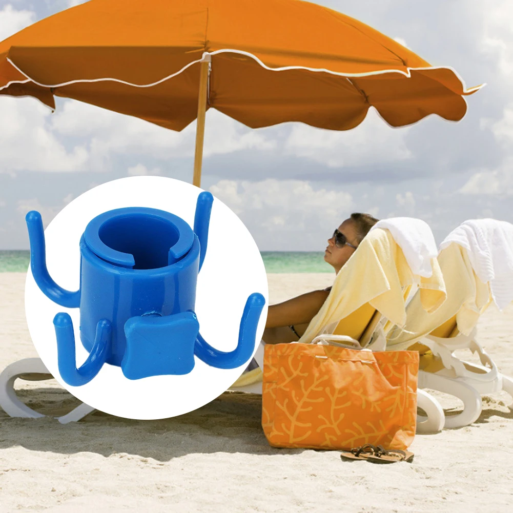 

Plastic Beach Sunshade Umbrella Hook Hanging Rack Outdoor Camping Trip Clasp 4 Prong Hook for Towels Bags Hats Hanger