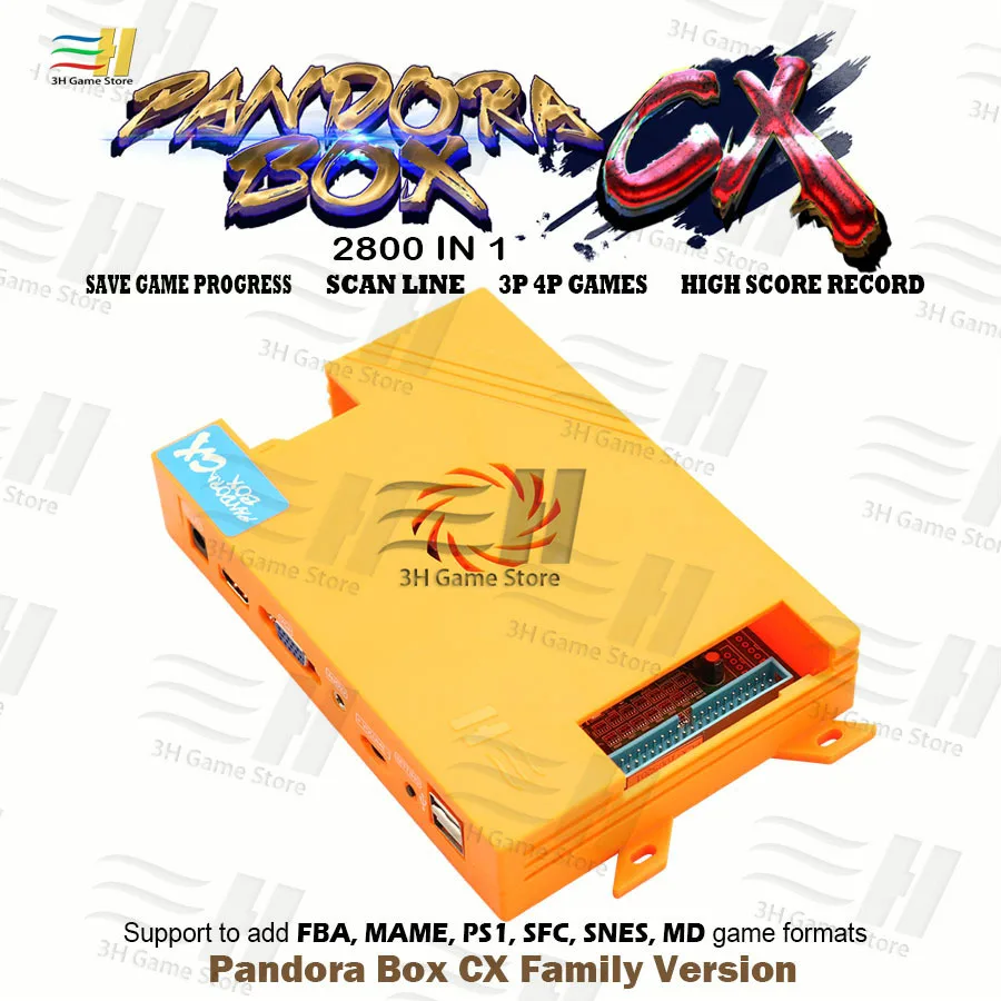 

2021 Pandora Box CX 2800 in 1 Family version board can save game For console arcade machines have 3P 4P game scan line 3D tekken