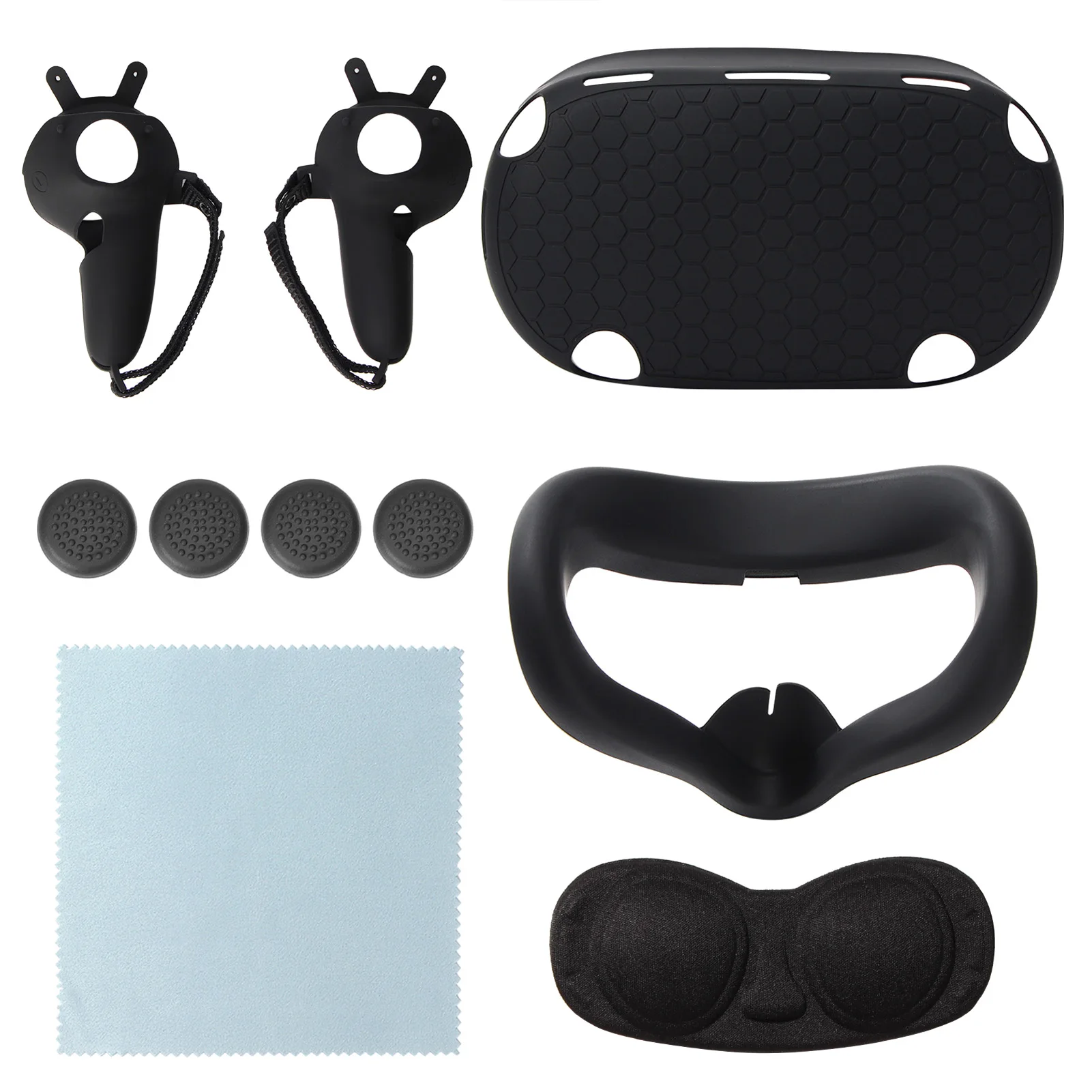 

VR Accessories Sweatproof Durable Non Slip Game Facial Pad Protective Cover Set Waterproof Cleaning Cloth Fit For Oculus Quest 2