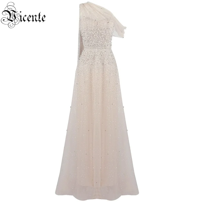 VC Бесплатная доставка новинка 2020 шикарное платье сексуальное на одно плечо с