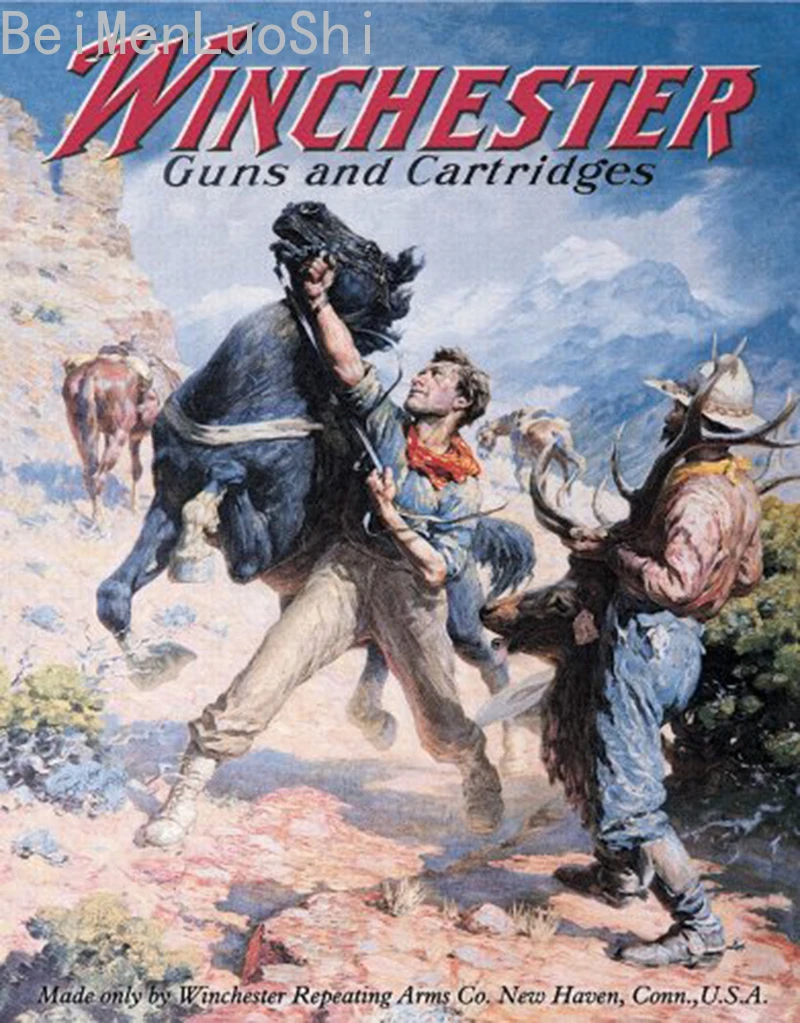 Потертый шикарный домашний декор охотник и охотничий винтажный металлический