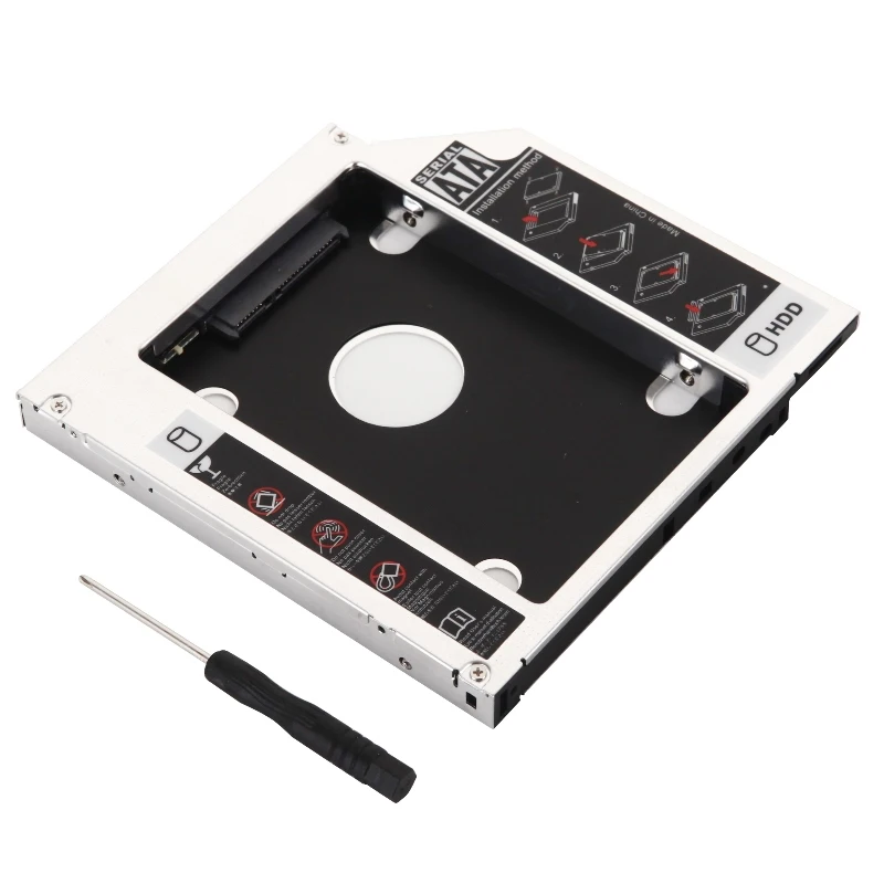 NIGUDEYANG SATA 2 й второй HDD SSD жесткий диск Оптический отсек Caddy переносной адаптер для HP