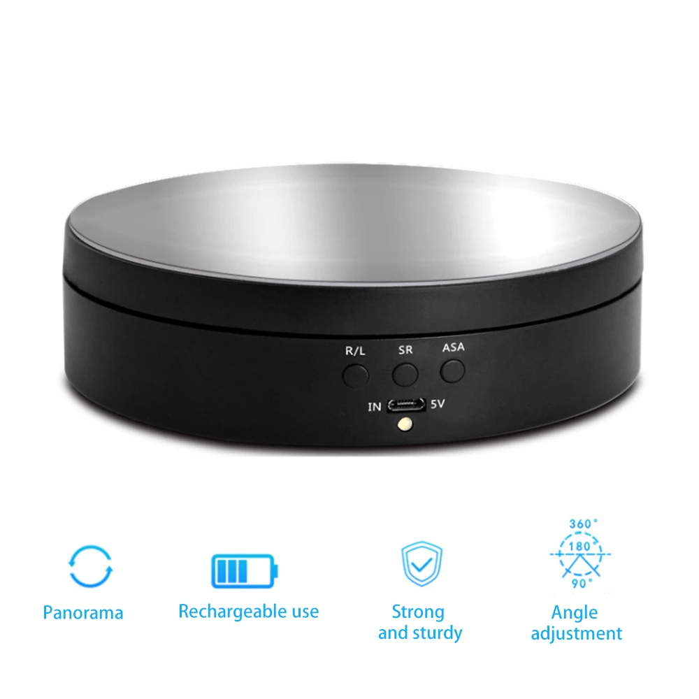 

Electric 360-degree Turntable Turntable USB Power Supply Three-Speed Speed Adjustment Used To Display Jewelry Art Accessories