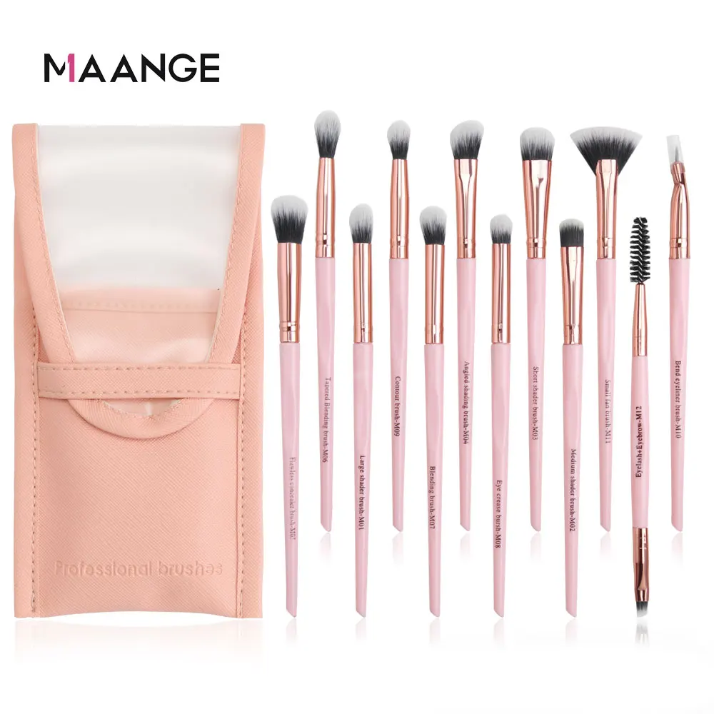 MAANGE новый набор кистей для макияжа глаз 3 12 шт с косметической сумкой теней