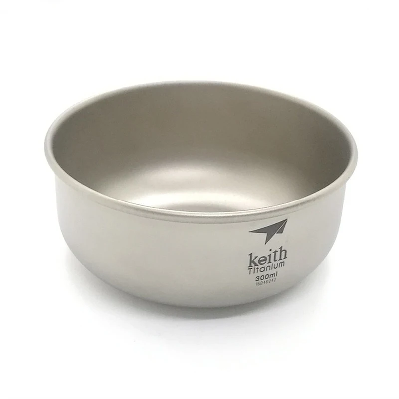 

Keith Titanium Bowl Outdoor Camping Hiking Travel Picnic Tableware Portable Camping Bowl Ultralight 300ml