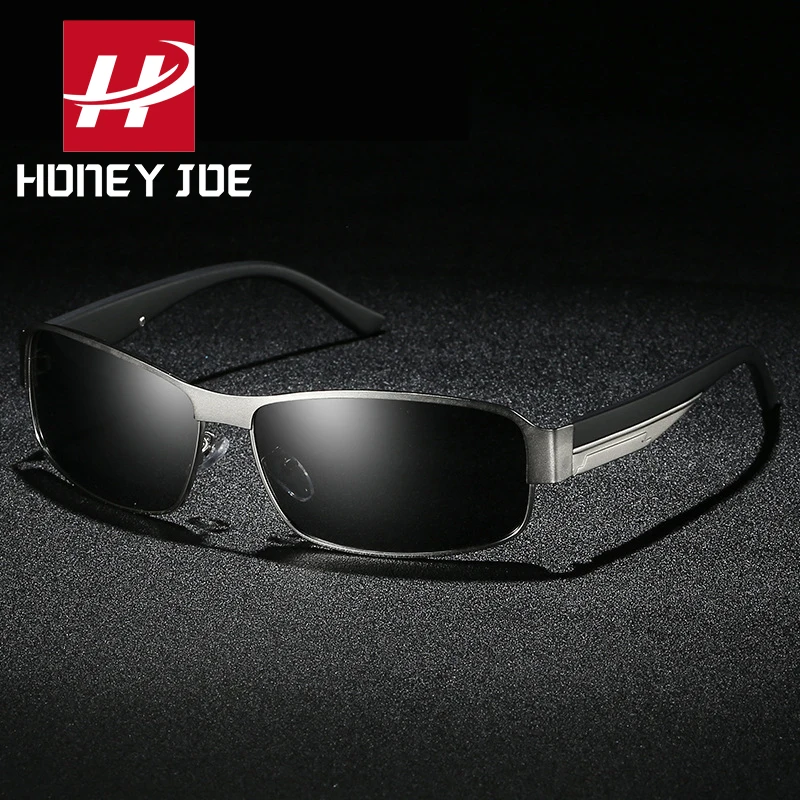 

Classic Mens Polarized Sunglasses Vintage Rectangle Driving Fishing Sun Glasses Alloy Metal Frame TAC lens Goggles Eyewear UV400