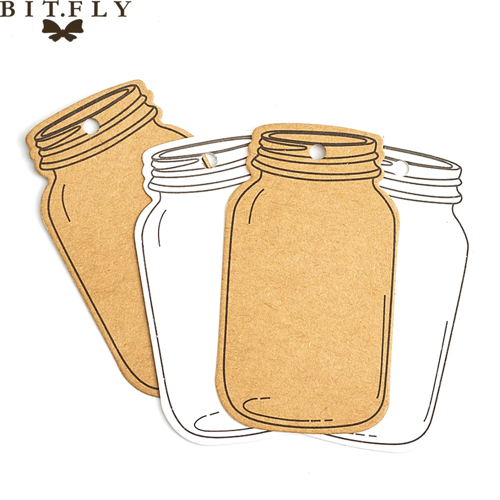 50 шт. крафт-бумага Дрифт бутылки форма метки ретро спасибо ярлыки ценники