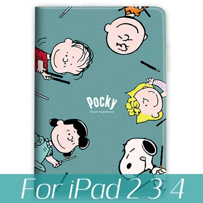 for iPad 2 3 4 Чехол для iPad 10,2 7-го поколения, чехол для планшета из искусственной кожи, чехол для iPad 9,7 5th 6th Air 1 Air 2 Mini 123 Funda - Цвет: for iPad 2 3 4