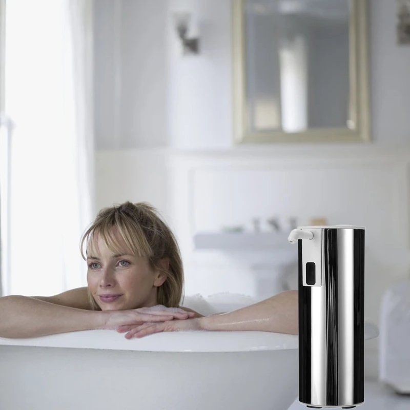 

Automatic Stainless Steel Infrared Sensor Inductive Soap Dispenser Contact-Free Foam Adult Children'S L Bathroom