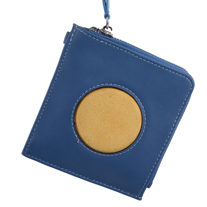 

Women Short Wallets PU Leather Female Round Pattern Card Holder Wallet Fashion Woman Small Zipper Wallet With Coin Purse