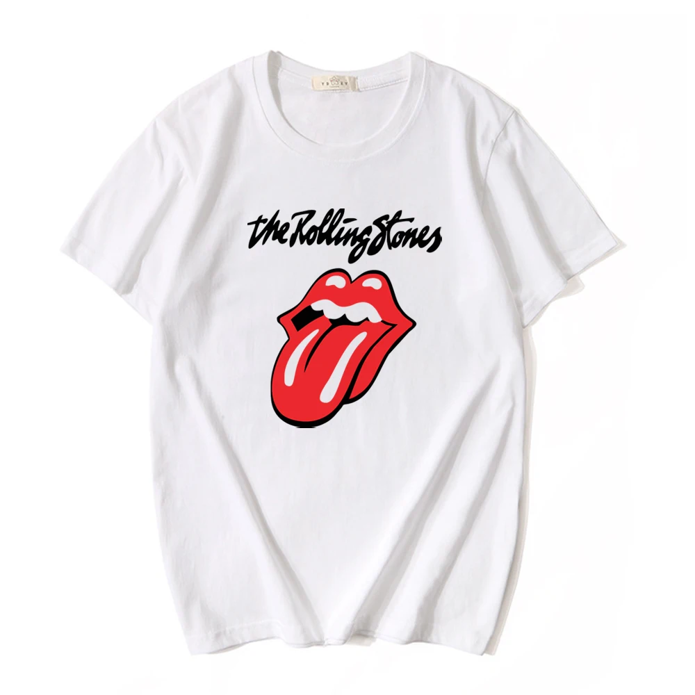 The Rolling Stones Women Men T-shirt Unisex Daily Short Sleeve Summer Graphic O-Neck Tees Tops Camisetas De Mujer Harajuku | Женская