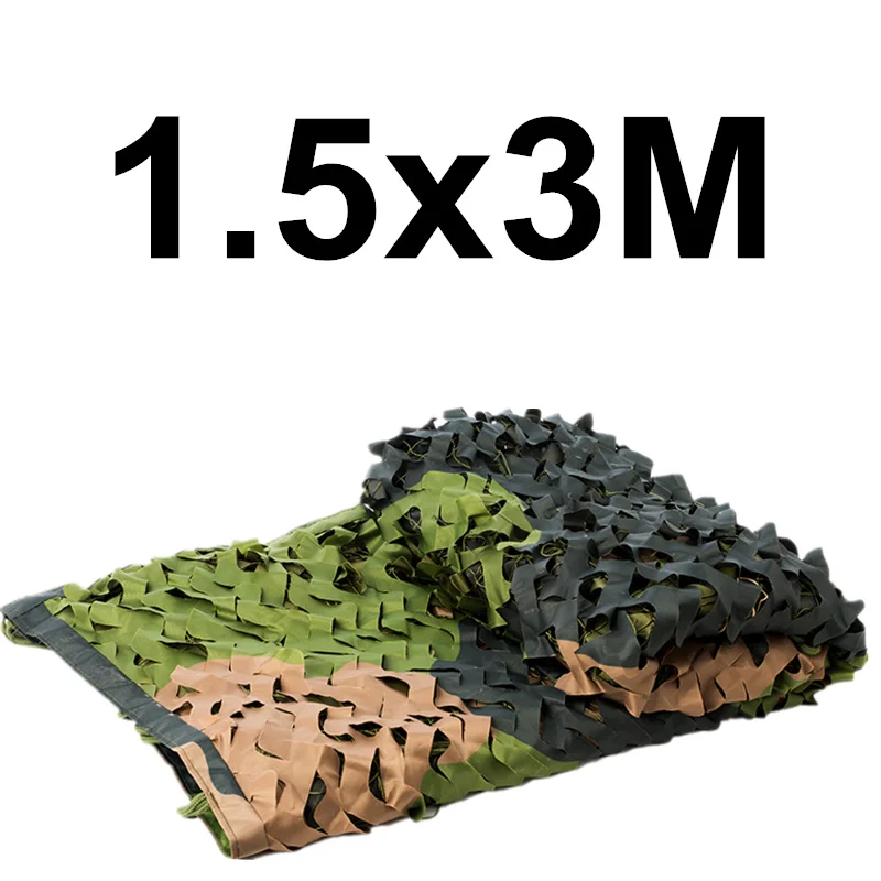 1.5x3M WELEAD усиленный Лесной Камуфляж 3 цвета камуфляжная сетка Военная униформа для Охота чехол камуфляжной расцветки из плетение тени сада скрывает из сетчатого материала в стиле Вечерние - Цвет: 1.5x3M