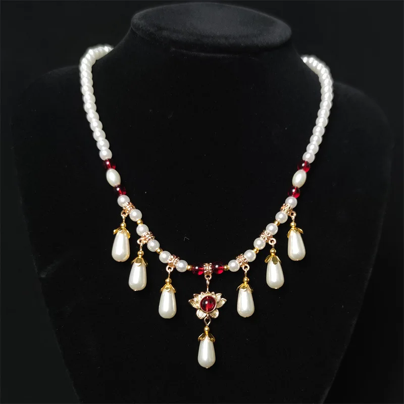 

Antique Retro Collar Pearl Necklace Classical Cheongsam Necklace Accessories