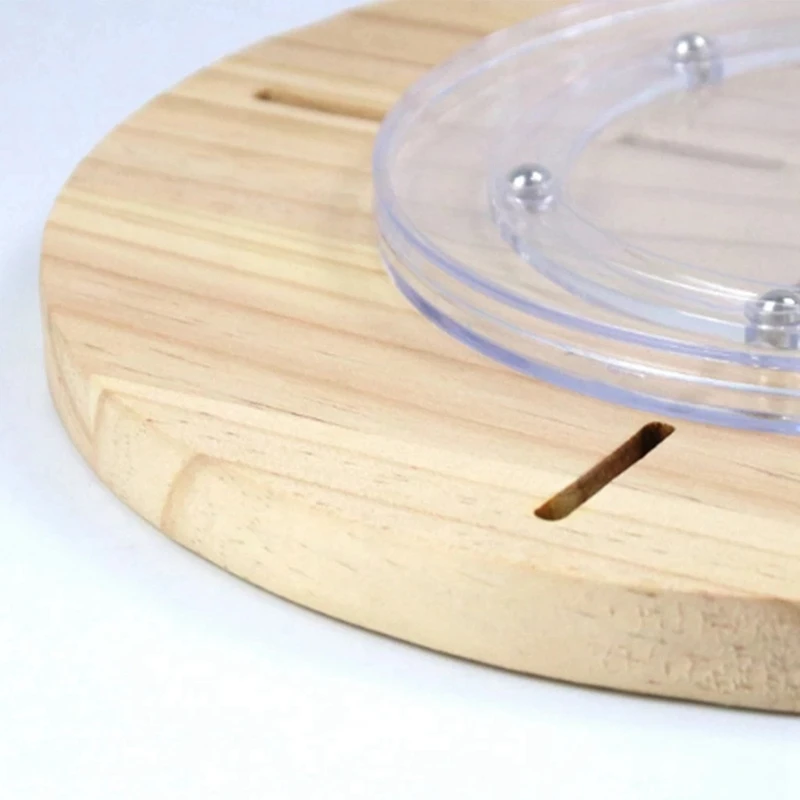 

Rotating Wooden Earring Holder Stand Display Jewelry Organizer Tray Showcase Stand Storage Box