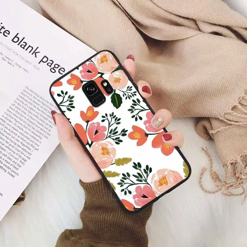 

Flower Romantic beautiful painting Phone Case For Samsung Galaxy S5 S6 S7 S8 S9 S10 S10e S20 edge plus lite Coque