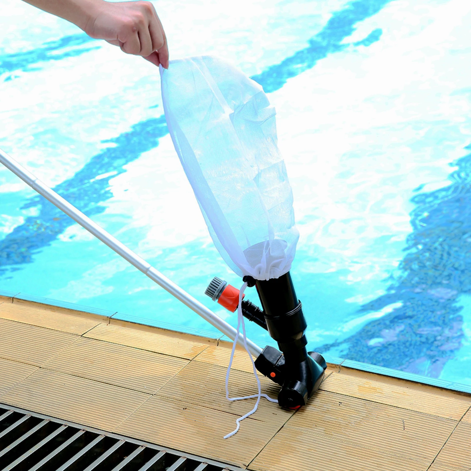 

Swimming Pool Vacuum Jet Cleaner Tool Kit Cleaning Suction Head Fishing Net Portable Pool Pond Fountain Cleaning Tools