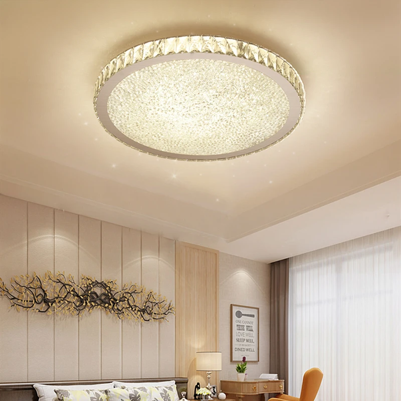 Luces LED colgantes de lujo con pantalla de cristal para sala de estar, Lustres modernos de ámbar/transparentes, lámpara de techo de vestíbulo de atenuación