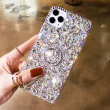 Fashion Rhinestone Glitter Case For Samsung S21 Ultra S20 Plus S20fe S10 Plus S9 S8 Note 20 Ultra 10 Lite 9 8 Stand Back Cover