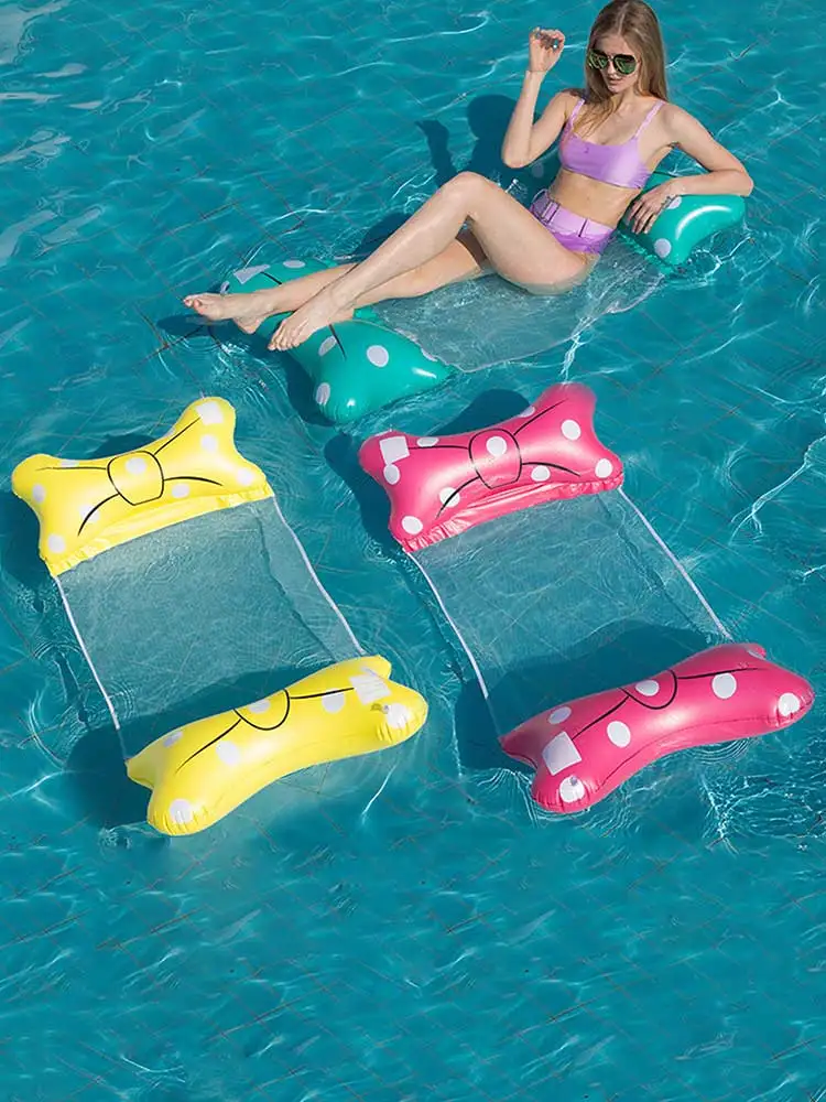 

Summer Foldable Portable Water Hammock Inflatable Floating Mattress Swimming Pool Lounge Bed For Kids&adult Piscina Mattress