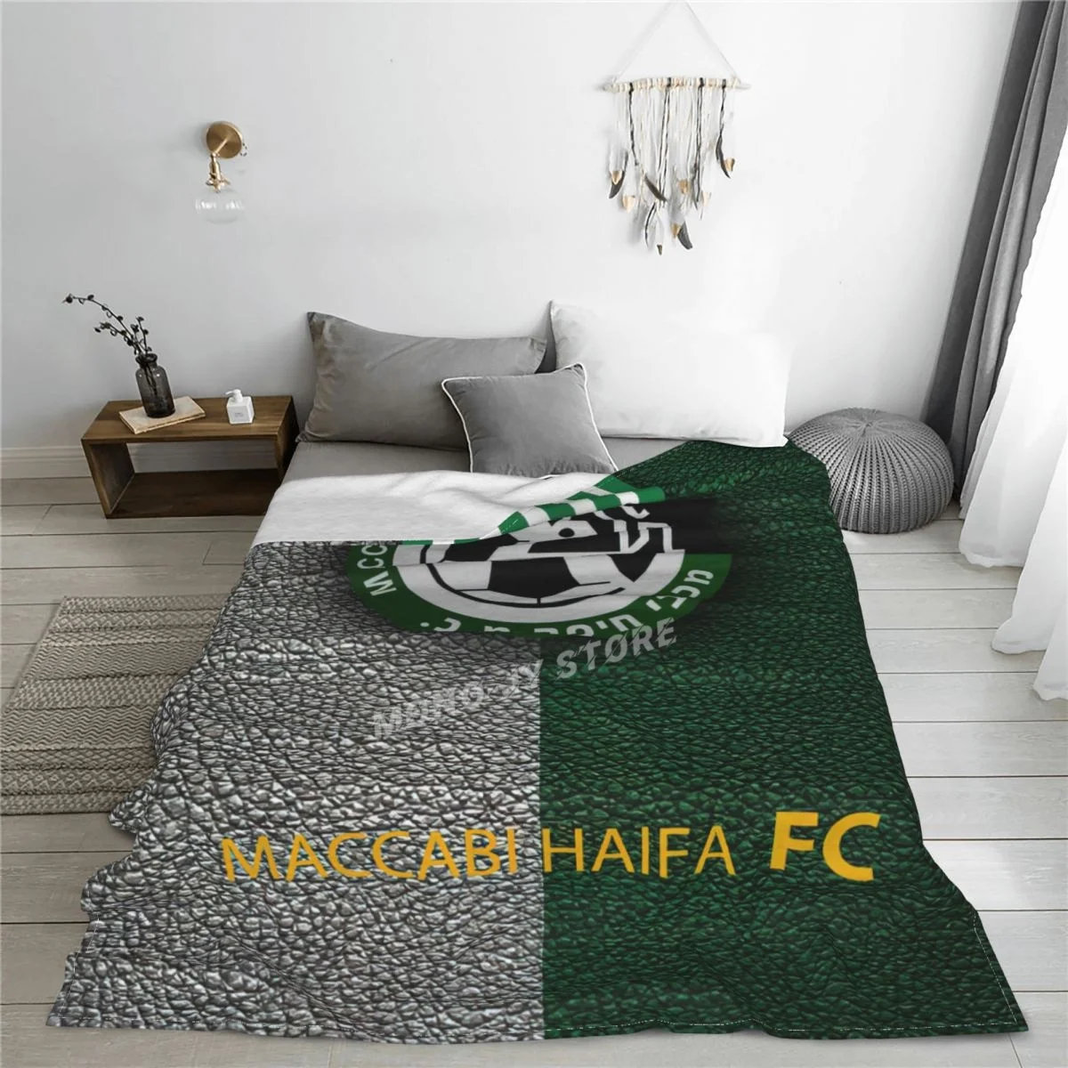 Одеяло Maccabi Haifa Fc colcha a cuadros para cama cubierta de playa mantas администраторы 70x100 220x240 220x260 | Дом и