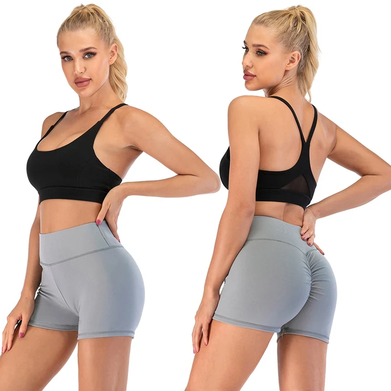 

Yoga Shorts Breathable Quick-drying Sports Hip-lifting Tight Running Shorts Ladies High-waist Sports Fitness Exercise Pants