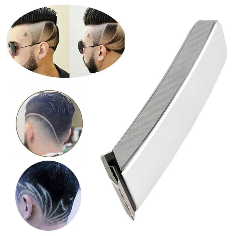 

AD-Hair Clipper Plug-In Electric Push-Clipper Hairdresser Household Mini Hairdresser Shaver Beard Cutting Machin EU Plug(Black)