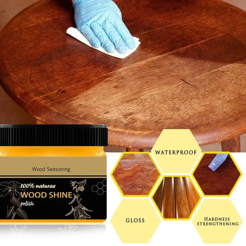 

Seasoning Beewax Wood Maintenance Cleaning Polished Waterproof Wax Wood Tools Care Furniture Care Beeswax Wear-resistant J6R5
