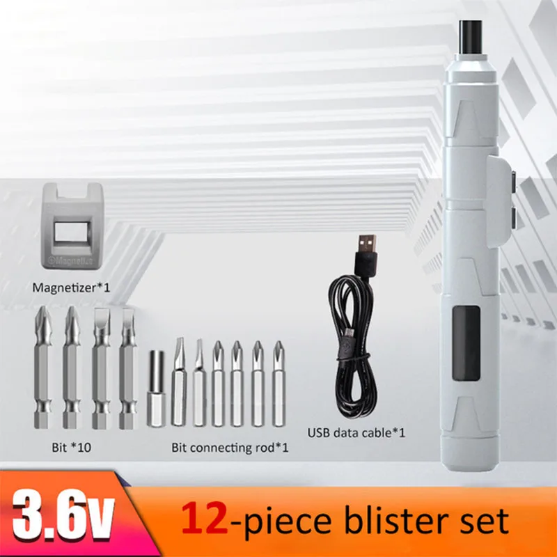 Передний Задний Мини Электрическая отвертка USB аккумуляторная Батарея дрель со сверлами Наборы гибкий вал Набор отверток Мощность инструмент