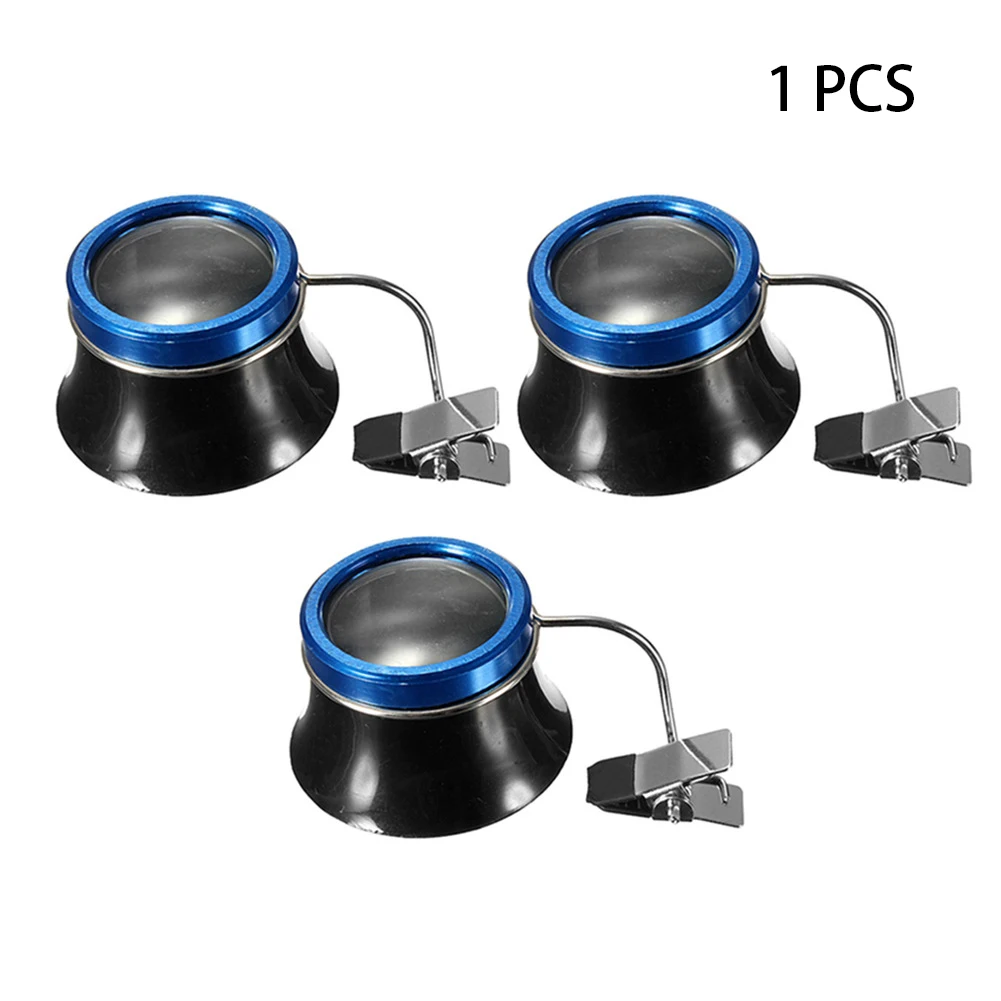 

Jewelers 5X 10X 20X Magnifier Practical Loupe Small Durable Aluminum Alloy Portable Clear Watch Repair Clip On Eyeglass