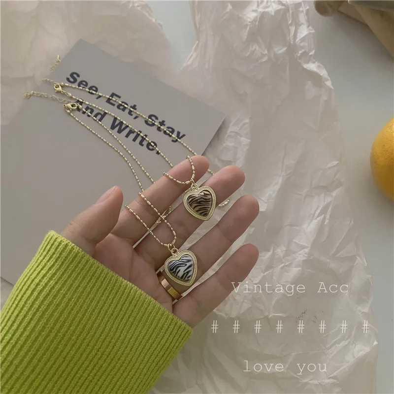 Корейское ретро ожерелье с геометрическим рисунком любовного медведя Женская