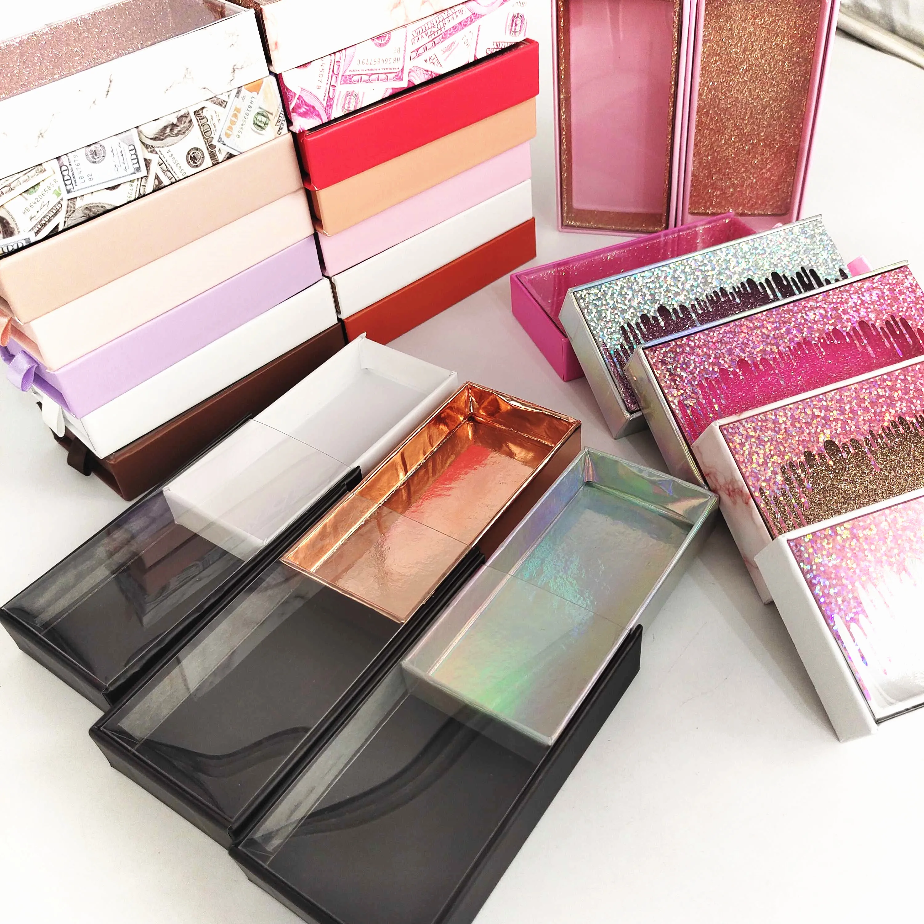 Новые коробки для упаковки ресниц дизайн 3d искусственные норковые натуральные