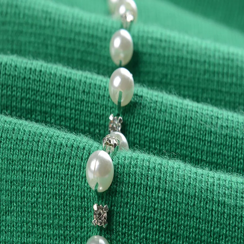 Женский трикотажный свитер с круглым вырезом длинным рукавом | Женская одежда