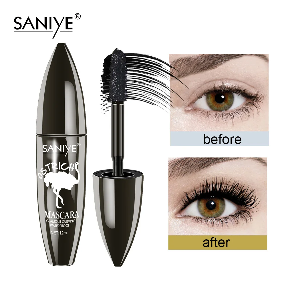 SANIYE, 3D волокно, тушь для ресниц, длинные черные ресницы, для наращивания ресниц, водостойкая, для макияжа, для наращивания ресниц, тушь для ресниц M1014