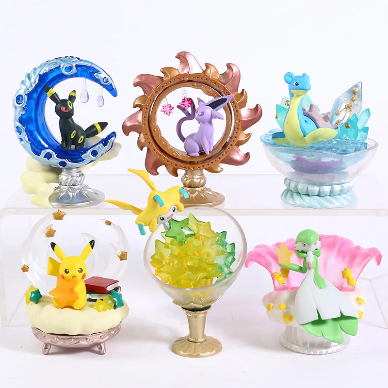 Коллекция Pokemon Starrium 1 Piakchu Lapras Jirachi gardoin Umbreon зеркаon ПВХ Фигурки игрушки 6