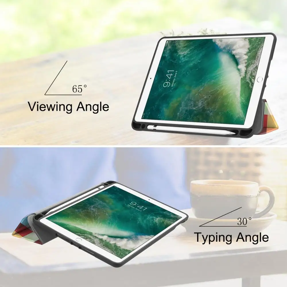 Защитный чехол GLIGLE для iPad 9 7 2017 2018 подставка Air/Air 2 со слотом карандаша + подарок