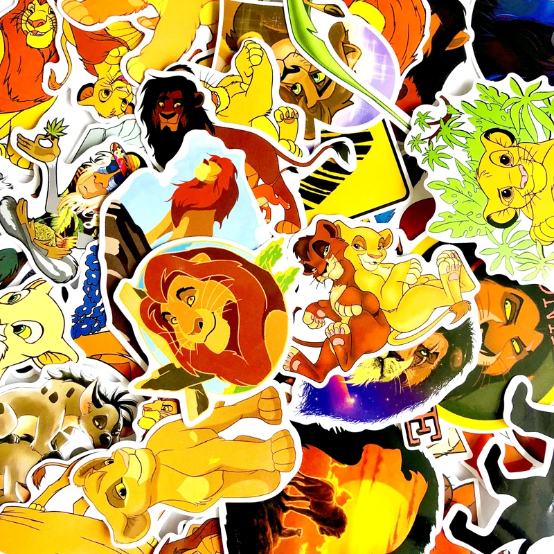 50 шт. ПВХ водонепроницаемый Simba Король Лев Мир животных крутые наклейки на